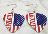 Trump American Flag Guitar Pick Earrings