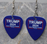 Trump Save America Again 2024 Guitar Pick Earrings