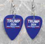 Trump Save America Again 2024 Guitar Pick Earrings