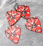 Eddie Van Halen Frankenstrat Double Decker Guitar Pick Earrings
