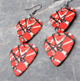 Eddie Van Halen Frankenstrat Double Decker Guitar Pick Earrings