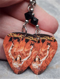 W.A.S.P. The Neon God Part 2 The Demise Guitar Pick Earrings with Black Swarovski Crystals
