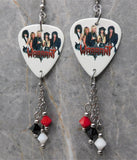 Warrant Guitar Pick Earrings with Swarovski Crystal Dangles