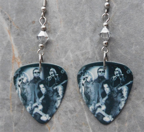 Aerosmith O, Yeah! Ultimate Hits Guitar Pick Earrings with Silver Swarovski Crystals