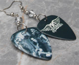 Aerosmith O, Yeah! Ultimate Hits Guitar Pick Earrings with Silver Swarovski Crystals