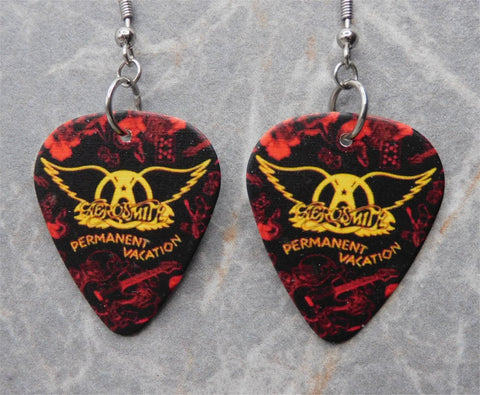 Aerosmith Permanent Vacation Guitar Pick Earrings