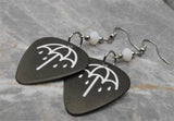 Bring Me The Horizon Guitar Pick Earrings with White Swarovski Crystals