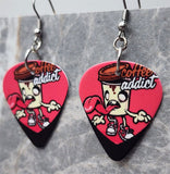 Coffee Addict Guitar Pick Earrings