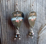 Def Leppard Mirror Ball Guitar Pick Earrings with Vitrail Swarovski Crystals