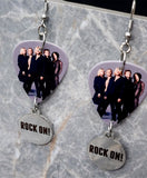 Def Leppard Rock On Guitar Pick Earrings