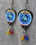 Def Leppard Adrenalize Guitar Pick Earrings with Swarovski Crystal Dangles