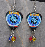 Def Leppard Adrenalize Guitar Pick Earrings with Swarovski Crystal Dangles