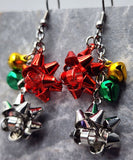 Christmas Bows and Jingle Bell Earrings