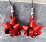 Red Christmas Bow Earrings