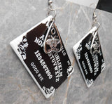 Acrylic Spirit Board Earrings with Stainless Steel Planchettes