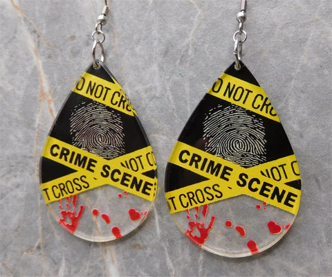Crime Scene Forensics Acrylic Earrings - Fun