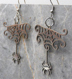 Cobweb and Spider Stainless Steel Earrings