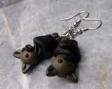 Bat Polymer Clay Earrings