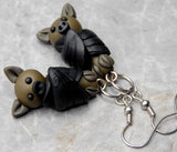 Bat Polymer Clay Earrings
