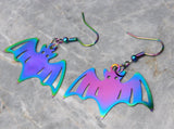 Bat Ion Plated Stainless Steel Earrings