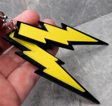 Black and Yellow Lightning Bolt Acrylic Earrings
