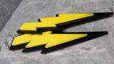Black and Yellow Lightning Bolt Acrylic Earrings