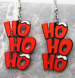 Christmas HoHoHo Red Acrylic Earrings