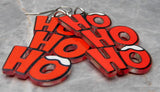 Christmas HoHoHo Red Acrylic Earrings