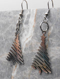Scribble Style Christmas Tree Stainless Steel Earrings