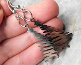 Scribble Style Christmas Tree Stainless Steel Earrings