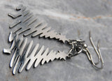 Scribble Style Christmas Tree Stainless Steel Earrings