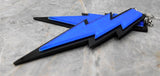 Black And Blue Lightning Bolt Acrylic Earrings