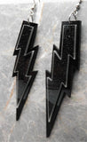 Black Lightning Bolt Acrylic Earrings