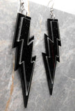 Black Lightning Bolt Acrylic Earrings