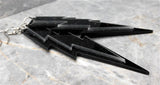 Black Lightning Bolt Acrylic Earrings