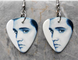 Black and White Elvis Close Up Guitar Pick Earrings