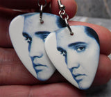 Black and White Elvis Close Up Guitar Pick Earrings
