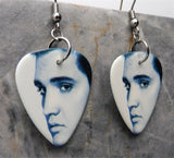 Black and White Elvis Close Up Guitar Pick Earrings