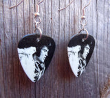 Black and White Elvis Guitar Pick Earrings