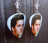 Elvis Guitar Pick Earrings with Clear Swarovski Crystals