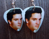 Elvis Guitar Pick Earrings with Clear Swarovski Crystals