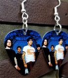 Fall Out Boy Group Picture Guitar Pick Earrings