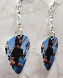 Foo Fighters Dave Grohl on Stage Guitar Pick Earrings with Clear Swarovski Crystals