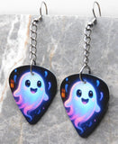 Adorable Ghost Dangling Guitar Pick Earrings