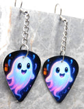 Adorable Ghost Dangling Guitar Pick Earrings