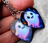 Adorable Ghost Dangling Guitar Pick Earrings