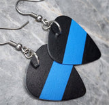 Blue Line Police Support Guitar Pick Earrings