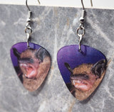 Holographic Vampire Bat Guitar Pick Earrings