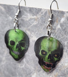 Holographic Skull to Vampire Skull Guitar Pick Earrings