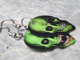 Holographic Skull to Vampire Skull Guitar Pick Earrings